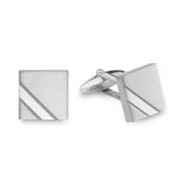 Stainless Steel Square Brushed/Polished Cufflinks